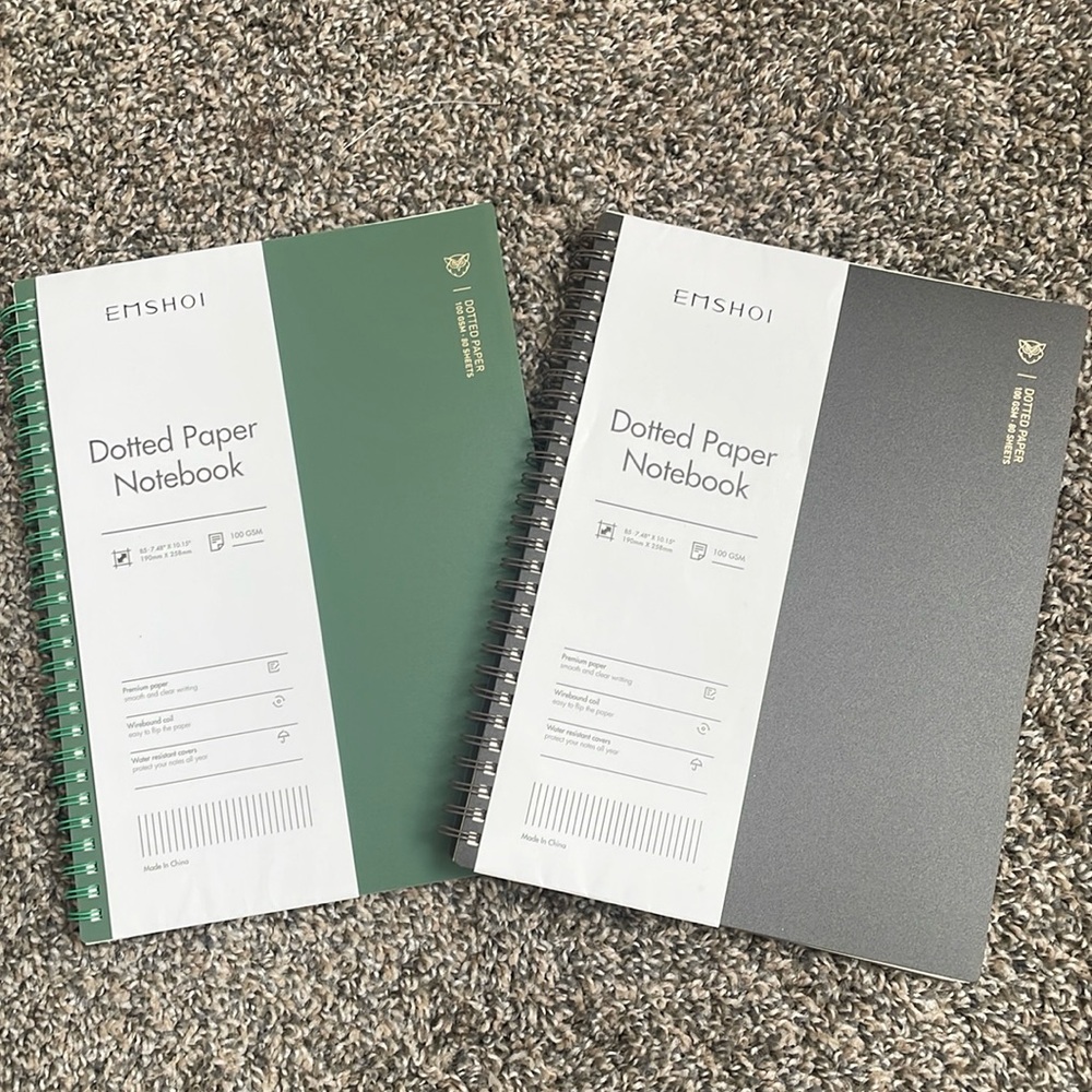 BRAND NEW NEVER USED Dotted Paper Notebooks.